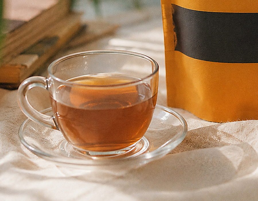 A full, rich cup of Hatipoti Assam CTC tea